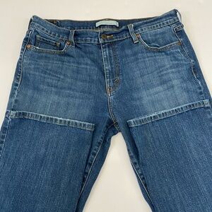 Levi's 515 Jeans Womens 14M Blue Bootcut Studded Flap Pocket Stretch Denim Retro